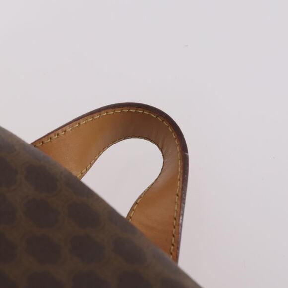 CELINE Macadam Canvas Backpack Pvc Leather Brown Gold - Picture 8 of 13